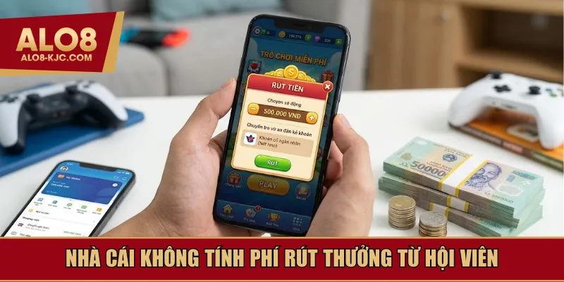 Nhà cái không tính phí rút thưởng từ hội viên