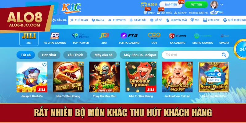 Rất nhiều bộ môn khác thu hút khách hàng